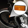 Motorcycle 4pcs 2.20x0.98in Universal Reflector Rectangle Orange