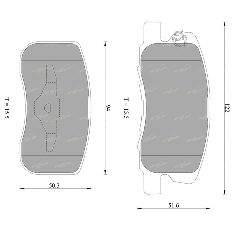 Mitsubishi Colt RG Front Disc Brake Pads Set (2006-2012)