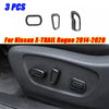 Nissan X-Trail Rogue Carbon Fiber Seat Button Cover 3X (2014–2020)