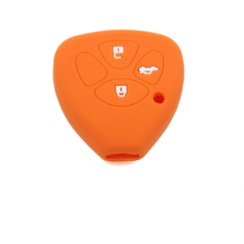 Toyota Corolla Camry Matrix RAV4 Yaris Orange Silicone FOB Key Cover Fit