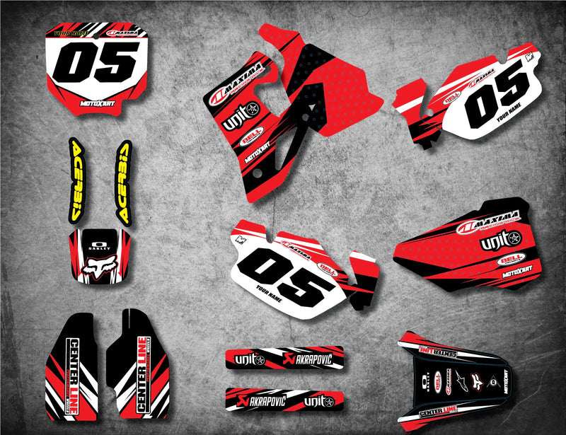 Honda CR 80 (1996-2002) Digger Style Stickers Custom Graphics Full Kit