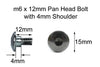 Triumph 2x Triumph Inox Fork Head Bolts m6x12mm 4mm Shoulder