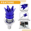 Universal Motorcycle M6 40mm License Plate Screws Cover Al Alloy Blue 4Pcs