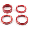 Jeep Wrangler 4 x Air Conditioner Switch Knob Ring Cover Trim RED (2018-2020)