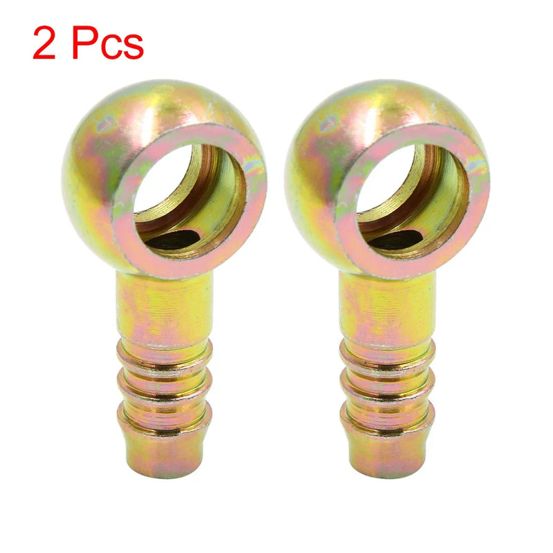 2 x Motorcycle Car 10mm ID Hose Barb 14mm Banjo Fitting Fuel Line Adapter