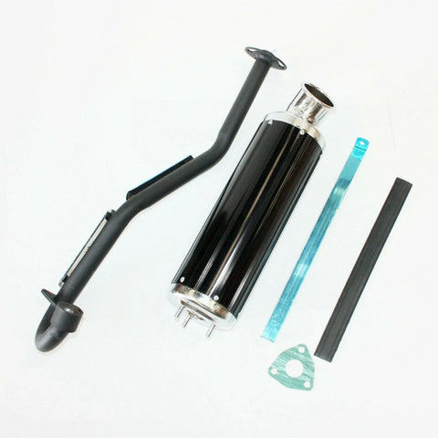 150cc 200cc 250cc PIT Quad Dirt Bike ATV Black Alloy Exhaust Pipe Muffler