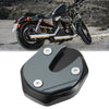 Honda DAX ST125 1 Set Motorcycle Kickstand Stand Pad Black Titanium Tone
