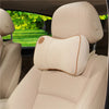 Beige Car Seat Headrest Pad Memory Foam Pillow Head Neck Rest Support Cushion