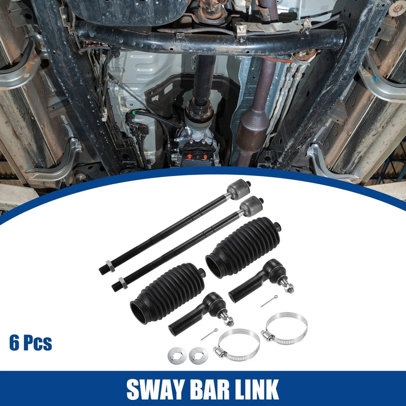 Ford Escape 6 x Front Inner Outer Tie Rods with Boots (2005-2009)