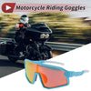 Set Motorcycle Riding Goggles Red Lens Blue Purple Frame PC Tri-Acetyl Cellulos