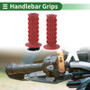 Motorcycle Dark Red TPU 7/8" 22mm Hand Grips Cover Kit