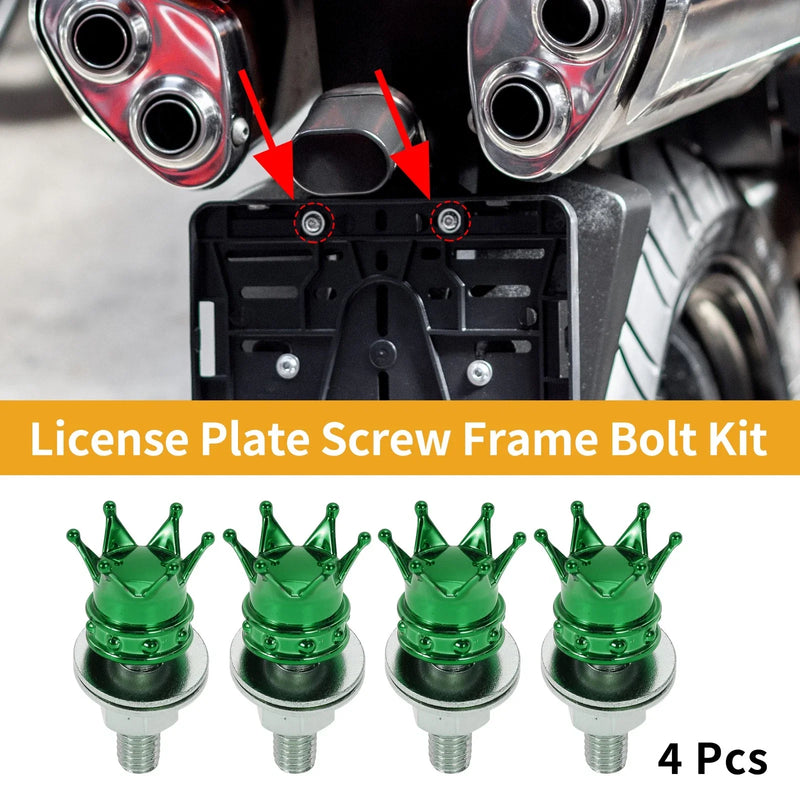 Universal Motorcycle License Plate Screws Cover 35mm 4Pcs