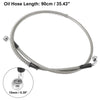 Bike 90cm 35.43in Brake Clutch Oil Hose Line Pipe Hydraulic Silver Tone