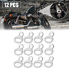 Stainless Steel Motorcycle Tie Down Anchor Hook Strap Rings / 12pcs