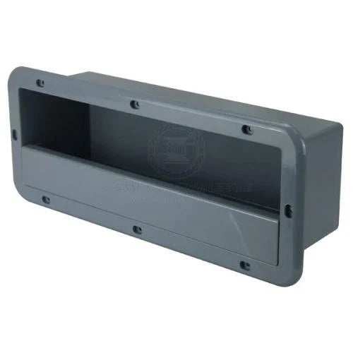 Boat Side Pocket Holder Rectangular Can-SB Horizontal Flush Mount Grey
