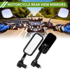 Motorcycle Rear View Mirrors / 1 Set / M8 Square Black Aluminum Plastic