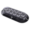 Truck Oval White Trailer Lights 10 LED Sealed Stop Turn Tail