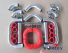 12PCS 2.5" Universal Intercooler Turbo Piping Red Hose T-Clamp Kits