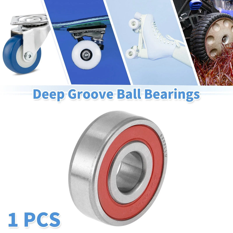Scooter Skateboard 6302LLU / 15x42x13mm / Deep Groove Ball Bearings