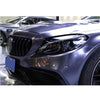 Benz C Class 2017+ Car Smoke Black TPU Headlight Sticker Protect Film Fit