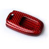 Audi A3 A4 A5 A6 A7 A8 Red Carbon Fiber 3-Button Key Fob Case (2000-2023)