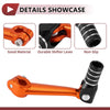 Bosuer M5 Orange Black Silver Tone Folding Gear Shifter Lever