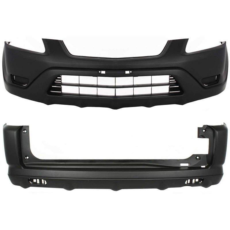 Front & Rear Bumper Cover Set For 2002-2004 Honda CR-V