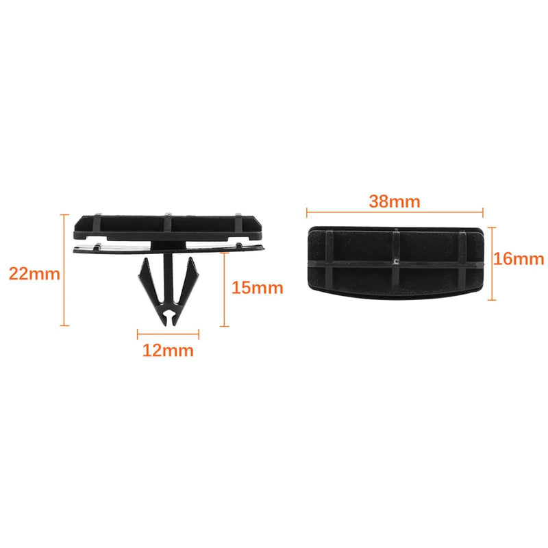 Jeep Wrangler 25 x Plastic Rivet Bumper Fastener Clips (2007-2018)