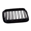 BMW E36 M3 Gloss Black Double Line Front Kidney Grills (1996-1999)
