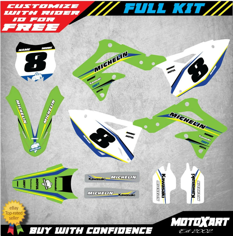 Kawasaki KXF 450 (2014-2016) - DELTA STYLE Stickers Custom Decal Kit