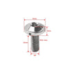 Bike Motor 6 x Titanium Alloy M6x25mm Torx Head Bolts