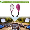 Motorcycle M10x1.25 Rear View Mirrors Polygonal Shape Purple Iron Plastic
