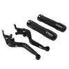 BMW S1000XR Black Extendable Brake Clutch Lever Grip Set (2015-2021)