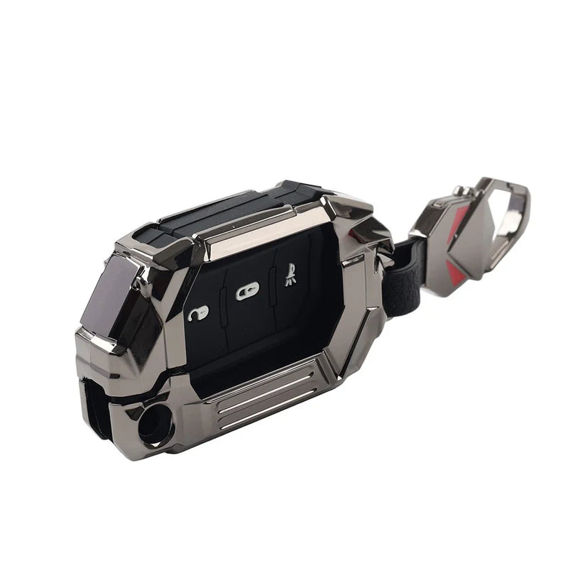 Jeep Wrangler Black 3-Button Smart Keyless Remote Key Fob Cover (2018-2024)