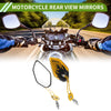 M8 / M10 Motorcycle Rear-View Mirror Polygonal Shape Black Gold Tone Plastic