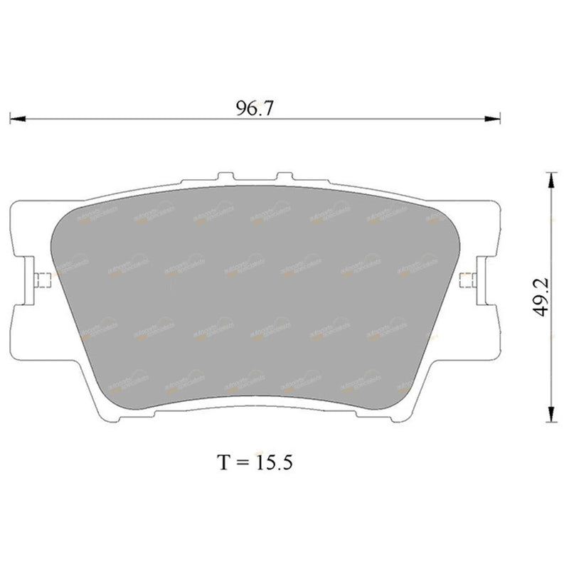 Toyota RAV4 Rear Disc Brake Pad Set (2013–2019)