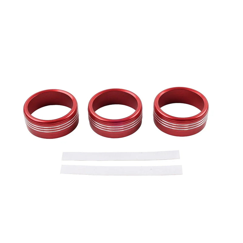 Subaru Forester XV Crosstrek WRX STi Red AC Climate Control Knob Ring Covers