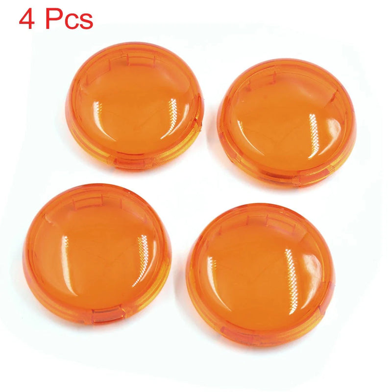 Harley XL883 48 Dyna Softail 4 x 60mm Dia Orange Plastic Turn Light Cover