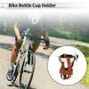 Motorcycle Brown Silver Tone PU Aluminum Alloy Water Bottle Cup Holder