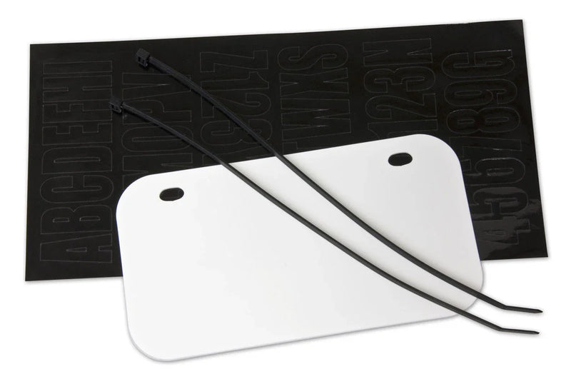 ATV LEGAL White with black decal Wisconsin License Plate Kit