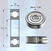 Vehicle 2 x 10x35x11mm 6300ZZ Car Single Row Deep Groove Ball Bearings Silver Tone