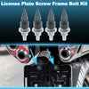 Universal Motorcycle License Plate Screws Cover 5.4 cm Titanium Tone 4 pcs