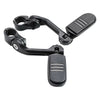 Motorcycle 1 1/4" Long Angled Matte Black Highway Engine Guard Footpegs