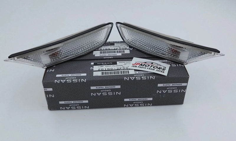 NISSAN R35 GTR Front Bumper Side Corner Lamp Light Lens Set