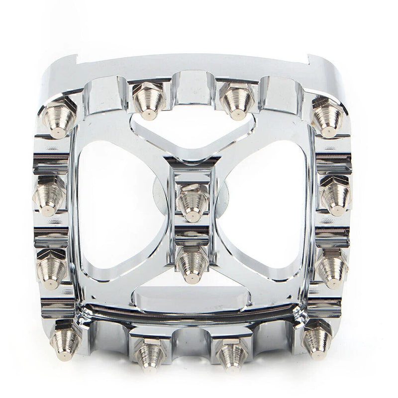 Harley Softail Dyna Sportster Chrome MX Style Brake Pedal Pad Cover