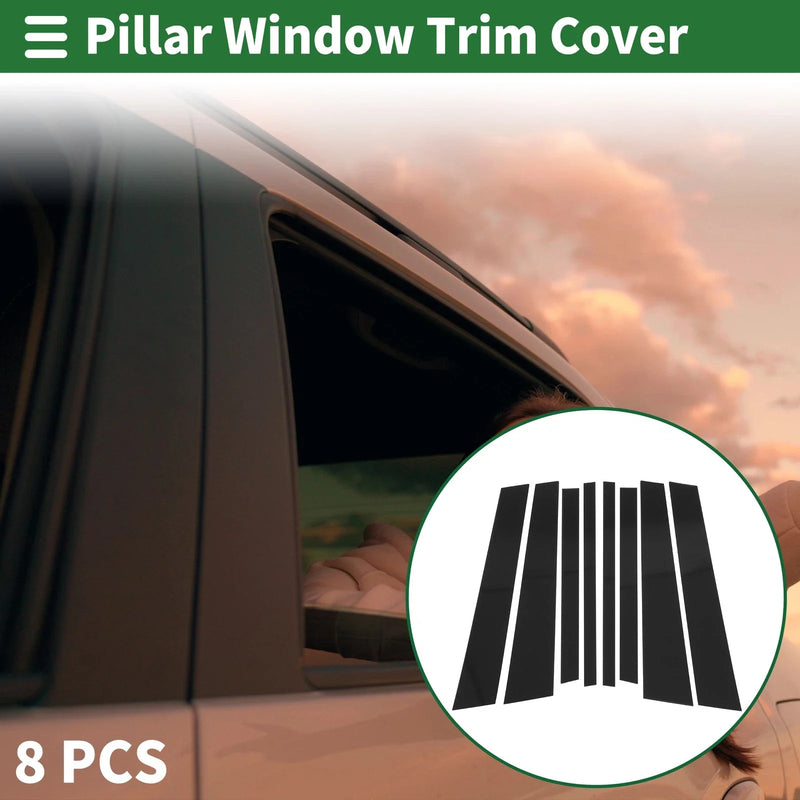 BMW X3 (2003 - 2010) Black 8 Pcs Door Pillar Window Trim