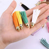 Keychain Jewelry DIY 250PCS Bulk Colored Leather Tassel Pendants