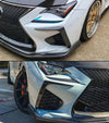 Lexus Carbon Fiber Front Bumper Garnish Air Vent Trim Covers (2015-2018)