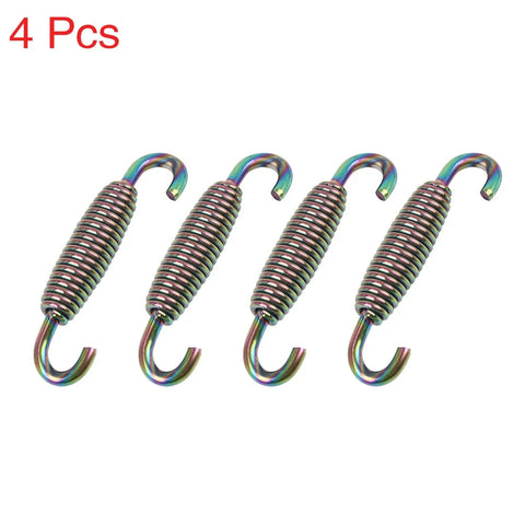 4pcs 59mm Motorcycle Exhaust Pipe Springs Stainless Steel Swivel Hook