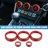 Subaru BRZ GR86 2022 Red AC Audio Volume Knob Cover Set